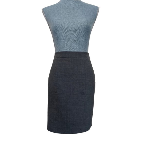 Club Monaco Grey Wool Pencil Skirt Size 00 - Picture 2 of 6